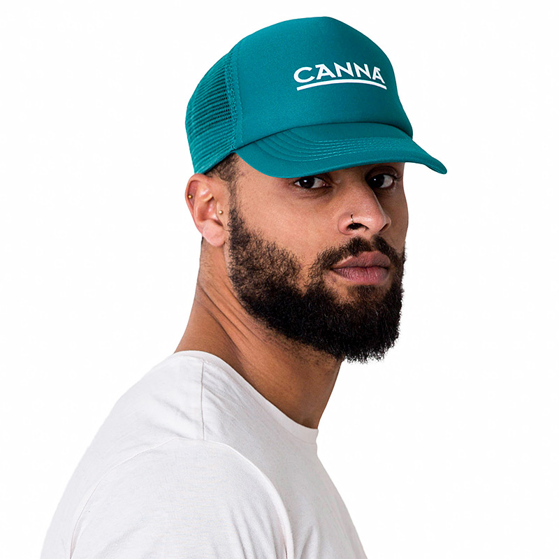 Trucker Cap green with white Canna logo
