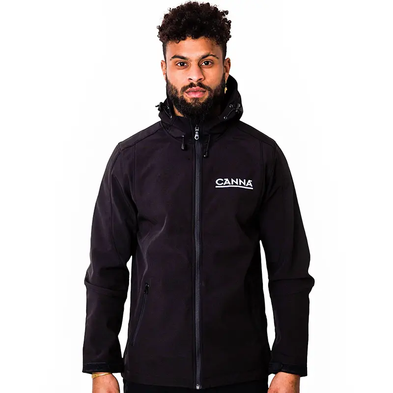 Softshell Jas zwart met CANNA logo - Mannen