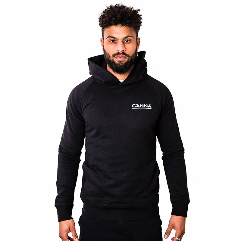 Hoodie zwart met CANNA logo - Mannen