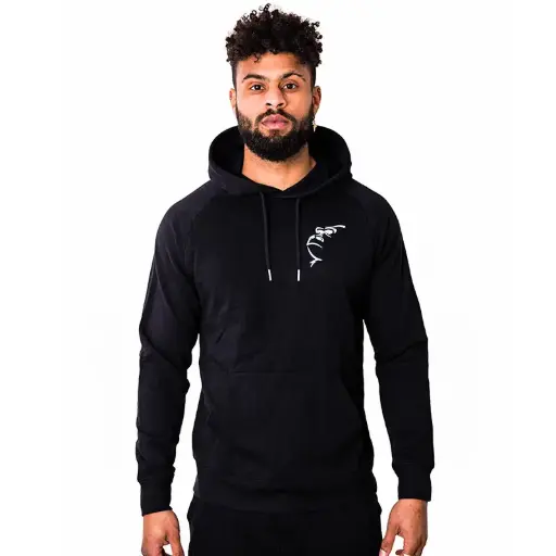 Hoodie zwart met Gorilla Outline - Mannen