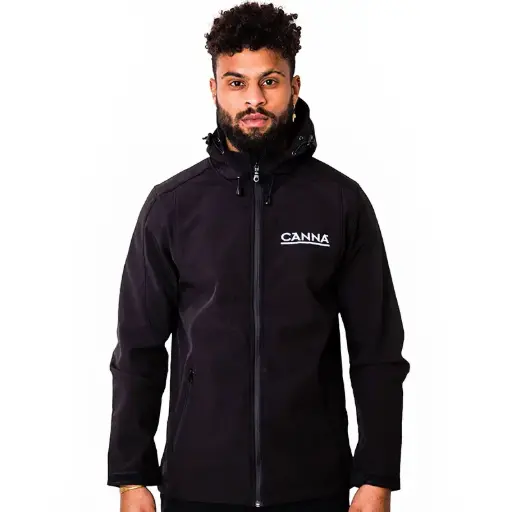Softshell Jas zwart met CANNA logo - Mannen