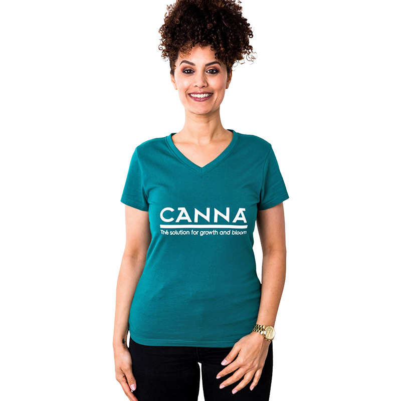T-shirt Green with CANNA logo - Women