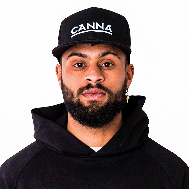 Cap CANNA black with white CANNA logo