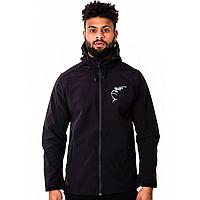 Softshell Jacket Black with Gorilla Outline - Men