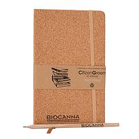 Notitieboekje BIOCANNA - omslag kurk + potlood